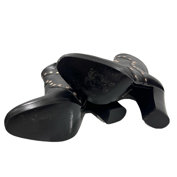 CELINE Calf Leather Studded Accents Boots - Picture 5 of 10
